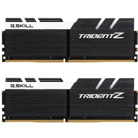 Модуль памяти для компьютера DDR4 16GB (2x8GB) 3200 MHz Trident Z Black H/White G.Skill (F4-3200C16D-16GTZKW) - Нулевой остаток (Feed)  - Нулевой остаток (Feed)
