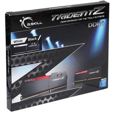 Модуль памяти для компьютера DDR4 16GB (2x8GB) 3200 MHz Trident Z Black H/White G.Skill (F4-3200C16D-16GTZKW) - Нулевой остаток (Feed)  - Нулевой остаток (Feed)