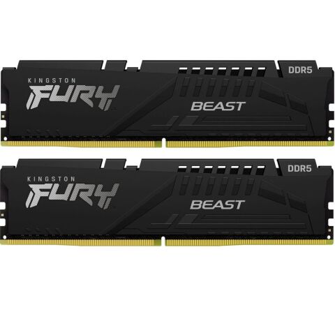 Модуль памяти для компьютера DDR5 16GB (2x8GB) 6000 MHz Beast Black EXPO Kingston Fury (ex.HyperX) (KF560C30BBEK2-16) - Модули памяти для компьютера  - Модули памяти для компьютера 