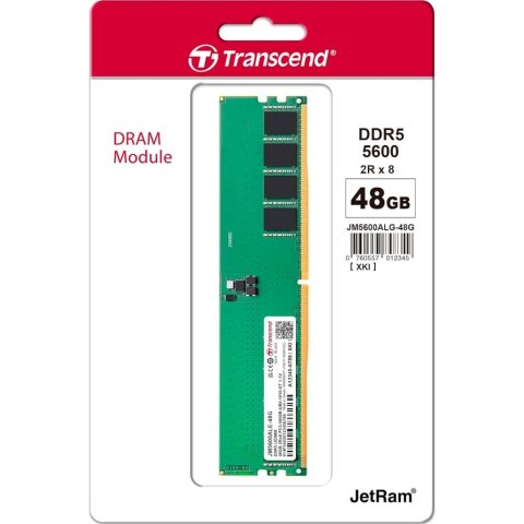 Модуль памяти для компьютера DDR5 48GB 5600 MHz Transcend (JM5600ALE-48G) - Нулевой остаток (Feed) - Нулевой остаток (Feed)