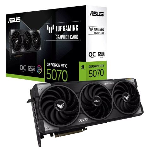 Видеокарта ASUS GeForce RTX5070 12Gb TUF OC GAMING (TUF-RTX5070-O12G-GAMING) - Видеокарты  - Видеокарты 