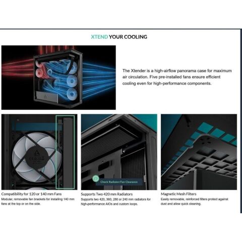 Корпус для ПК Arctic XTENDERVG B (ACPCC00016A) - Корпуса  - Корпуса 