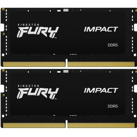 Модуль памяти для ноутбука SoDIMM DDR5 32GB (2x16GB) 5600 MHz Impact Black Kingston Fury (ex.HyperX) (KF556S40IBK2-32) - Нулевой остаток (Feed)  - Нулевой остаток (Feed) 