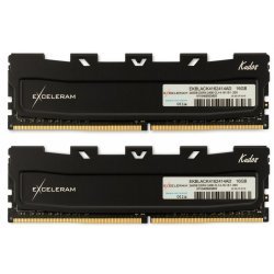Модуль памяти для компьютера DDR4 16GB (2x8GB) 3200 MHz Kudos Black eXceleram (EKBLACK4163216AD)