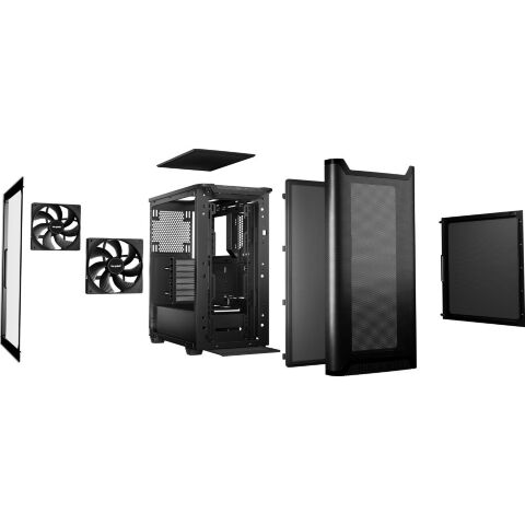 Корпус для ПК Be quiet! PURE BASE 501 Airflow з віконцем,чорний (BGW74) - Корпуса  - Корпуса 