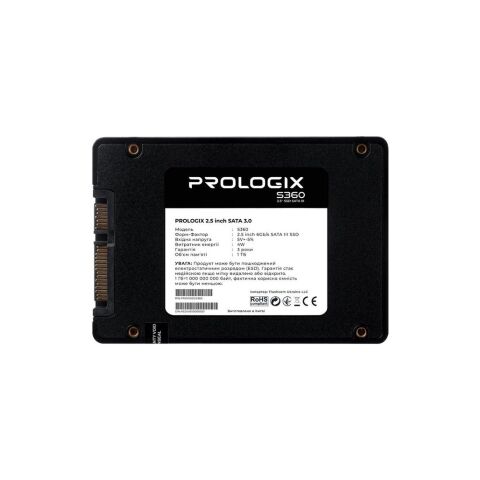 Накопитель SSD 2.5" 1TB S360 Prologix (PRO1000GS360) - Внутренние SSD  - Внутренние SSD 