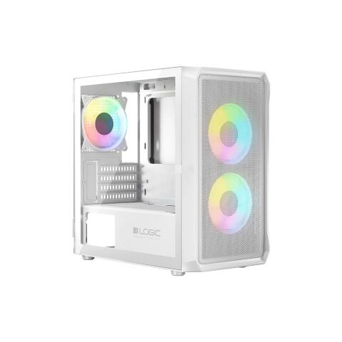 Корпус для ПК Logic concept PORTOS MESH+GLASS ARGB fans 3x120mm WHITE (AM-PORTOS-20-0000000-0002) - Корпуса  - Корпуса 