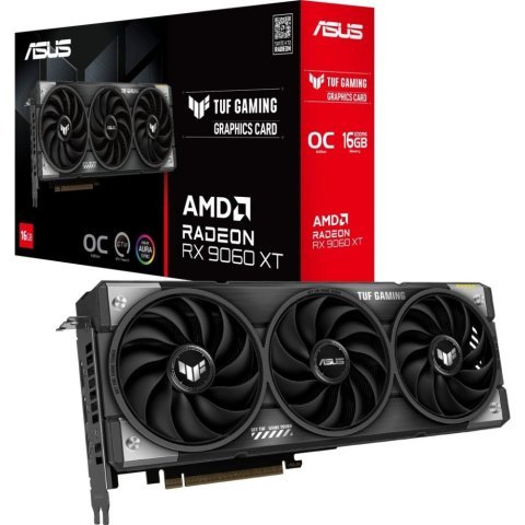 Видеокарта ASUS Radeon RX 9060 XT 16Gb TUF OC GAMING (TUF-RX9060XT-O16G-GAMING) - Нулевой остаток (Feed)  - Нулевой остаток (Feed) 