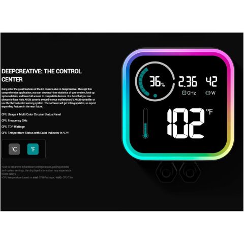 Система жидкостного охлаждения Deepcool LQ360 Black (R-LQ360-BKLSMW-G-1) - Системы водного охлаждения  - Системы водного охлаждения 