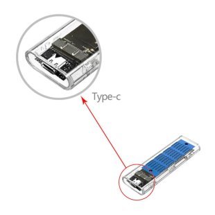 Карман внешний Dynamode M.2 SSD NVMe/SATA combo ч-з USB3.2 GEN2 Type-C (DM-CAD-SSD09)