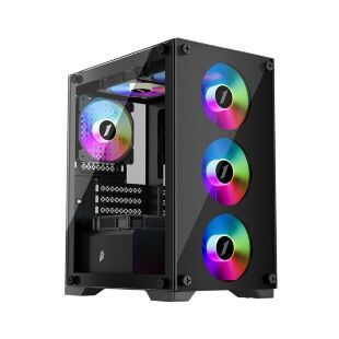 Корпус для ПК 1stPlayer X2-M-BK-4F1-PS-600FK-EU