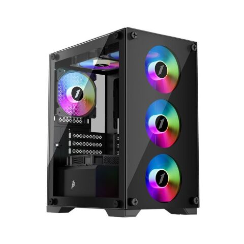 Корпус для ПК 1stPlayer X2-M-BK-4F1-PS-600FK-EU - Нулевой остаток (Feed)  - Нулевой остаток (Feed) 
