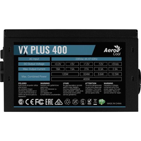 Блок питания AeroCool 400W VX Plus Stealth (ACPN-VS40NEY.12) - Нулевой остаток (Feed)  - Нулевой остаток (Feed) 