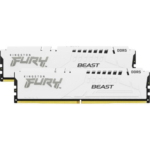 Модуль памяти для компьютера DDR5 64GB (2x32GB) 5200 MHz Beast White Kingston Fury (ex.HyperX) (KF552C36BWEK2-64) - Нулевой остаток (Feed) - Нулевой остаток (Feed)