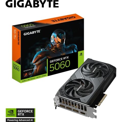 Видеокарта GIGABYTE GeForce RTX5060 8Gb WINDFORCE OC (GV-N5060WF2OC-8GD) - Нулевой остаток (Feed)  - Нулевой остаток (Feed) 
