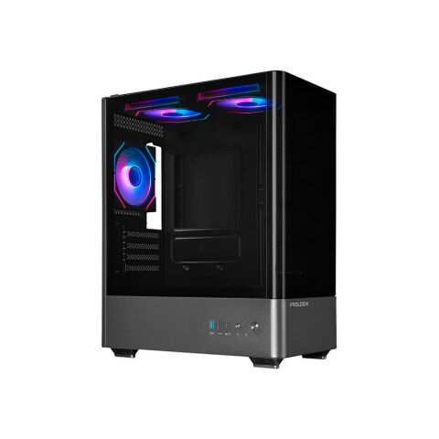 Корпус Prologix Lumi GM-01AB Glass Black - Нулевой остаток (Feed)  - Нулевой остаток (Feed) 