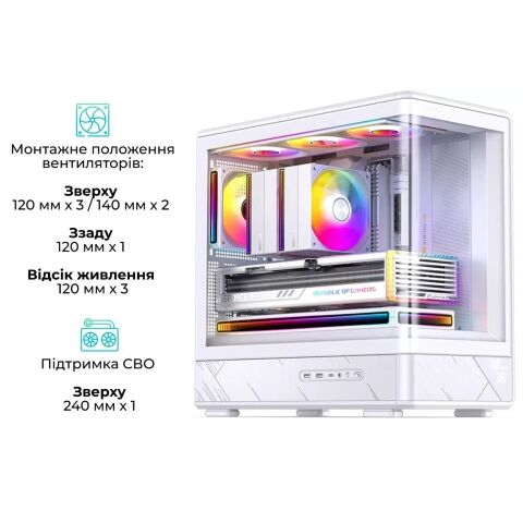 Корпус для ПК JONSBO D200 White - Нулевой остаток (Feed)  - Нулевой остаток (Feed) 