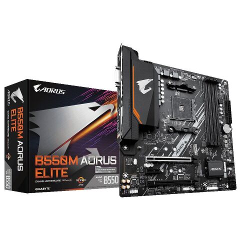 Материнская плата GIGABYTE B550M AORUS ELITE - Системные (материнские) платы  - Системные (материнские) платы 