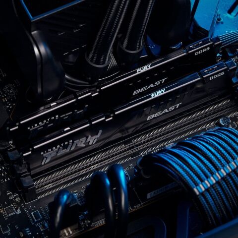 Модуль памяти для компьютера DDR5 32GB (2x16GB) 5600 MHz Beast AM5 Black Kingston Fury (ex.HyperX) (KF556C36BBEK2-32) - Модули памяти для компьютера  - Модули памяти для компьютера 