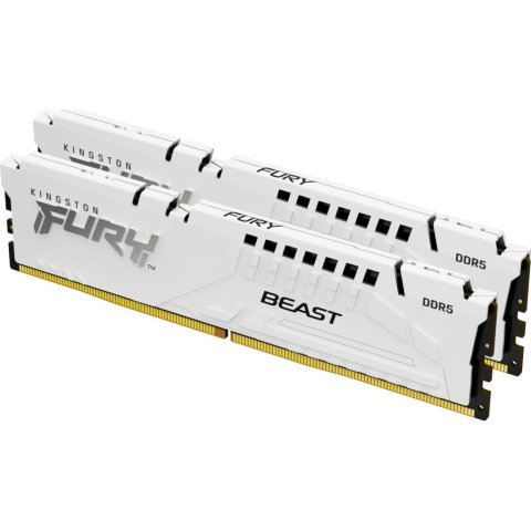 Модуль памяти для компьютера DDR5 64GB (2x32GB) 5200 MHz FURY Beast White Kingston Fury (ex.HyperX) (KF552C40BWK2-64) - Нулевой остаток (Feed) - Нулевой остаток (Feed)