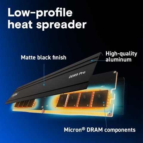 Модуль памяти для компьютера DDR5 16GB 5600 MHz Micron (CP16G56C46U5) - Нулевой остаток (Feed)  - Нулевой остаток (Feed)