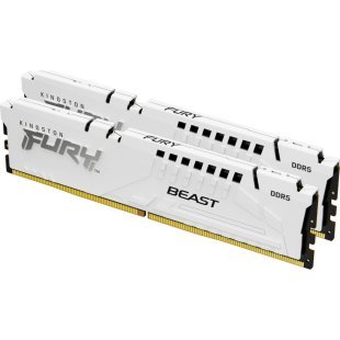 Модуль памяти для компьютера DDR5 64GB (2x32GB) 5600 MHz FURY Beast White Kingston Fury (ex.HyperX) (KF556C40BWK2-64)