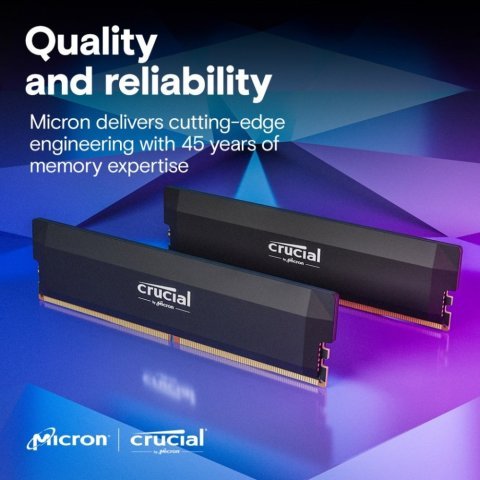 Модуль памяти для компьютера DDR5 64GB (2x32GB) 6400 MHz Micron (CP2K32G64C40U5B) - Нулевой остаток (Feed)  - Нулевой остаток (Feed)