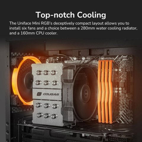 Корпус Cougar UNIFACE MINI RGB Black - Нулевой остаток (Feed)  - Нулевой остаток (Feed) 