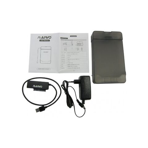 Карман внешний Maiwo K104A USB 3.0 - SATA III, с блоком питания 12В/2А (K10435) - Аксессуары к HDD  - Аксессуары к HDD 