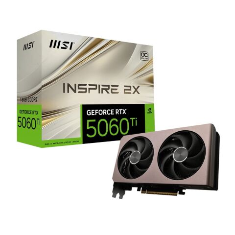 Видеокарта MSI GeForce RTX5060Ti 16Gb INSPIRE 2X OC (RTX 5060 Ti 16G INSPIRE 2X OC) - Нулевой остаток (Feed)  - Нулевой остаток (Feed) 