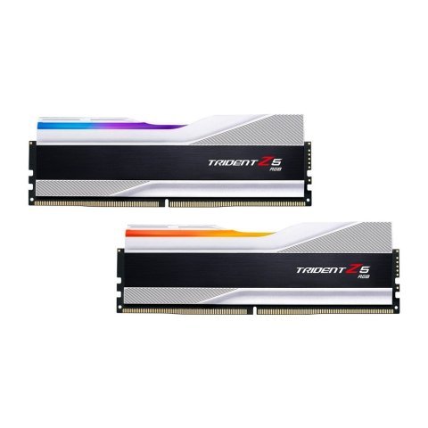 Модуль памяти для компьютера DDR5 32GB (2x16GB) 7600 MHz Trident Z5 RGB Silver G.Skill (F5-7600J3646G16GX2-TZ5RS) - Нулевой остаток (Feed)  - Нулевой остаток (Feed) 