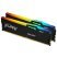 Модуль памяти для компьютера DDR5 16GB (2x8GB) 5600 MHz Beast RGB Kingston Fury (ex.HyperX) (KF556C40BBAK2-16) - Нулевой остаток (Feed)  - Нулевой остаток (Feed)