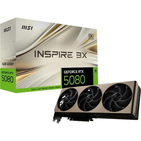Видеокарта MSI GeForce RTX5080 16GB INSPIRE 3X OC (RTX 5080 16G INSPIRE 3X OC) - Нулевой остаток (Feed)  - Нулевой остаток (Feed) 