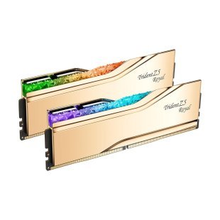 Модуль памяти для компьютера DDR5 32GB (2x16GB) 6000 MHz Trident Z5 Royal Gold G.Skill (F5-6000J2836G16GX2-TR5G)