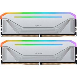Модуль памяти для компьютера DDR5 32GB (2x16GB) 5200 MHz NOX RGB Silver Apacer (AH5U32G52C522NWAA-2)