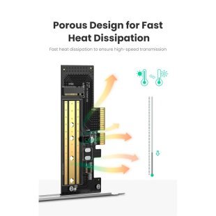 Контроллер Ugreen PCI-E 3.0 for SSD M.2 (NVMe) x4 CM302 (70503)