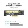 Контроллер Ugreen PCI-E 3.0 for SSD M.2 (NVMe) x4 CM302 (70503)
