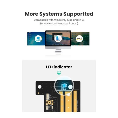 Контроллер Ugreen PCI-E 3.0 for SSD M.2 (NVMe) x4 CM302 (70503) - Нулевой остаток (Feed)  - Нулевой остаток (Feed) 