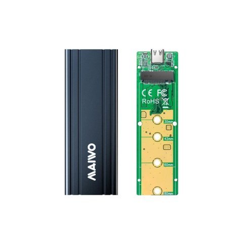 Карман внешний Maiwo M.2 SSD NVMe (PCIe) — USB 3.1 Type-C (K1686P space grey) - Аксессуары к HDD  - Аксессуары к HDD 