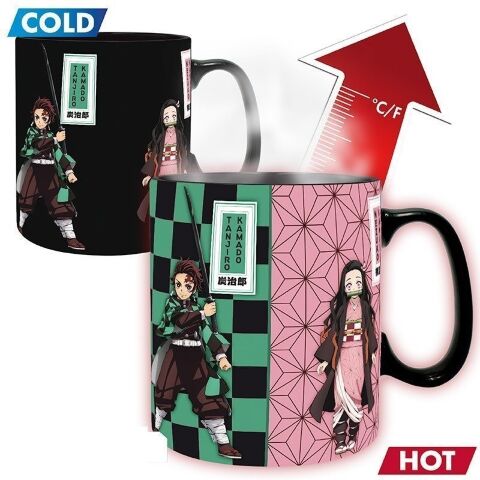 Чашка хамелеон Demon Slayer Mug Tanjiro Nezuko Zenitsu Inosuke Anime кружка 460 мл -   -  