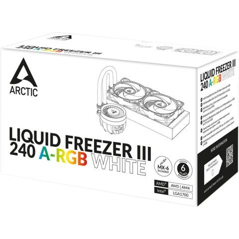Система жидкостного охлаждения Arctic Liquid Freezer III 240 A-RGB (White) (ACFRE00150A) - Нулевой остаток (Feed)  - Нулевой остаток (Feed) 