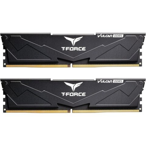 Модуль памяти для компьютера DDR5 32GB (2x16GB) 6000 MHz T-Force Vulcan Black Team (FLBD532G6000HC38JDC01) - Нулевой остаток (Feed)  - Нулевой остаток (Feed)