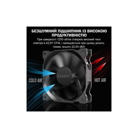 Кулер для корпуса Zezzio ZA-120 3 in 1 Kit - Нулевой остаток (Feed)  - Нулевой остаток (Feed)