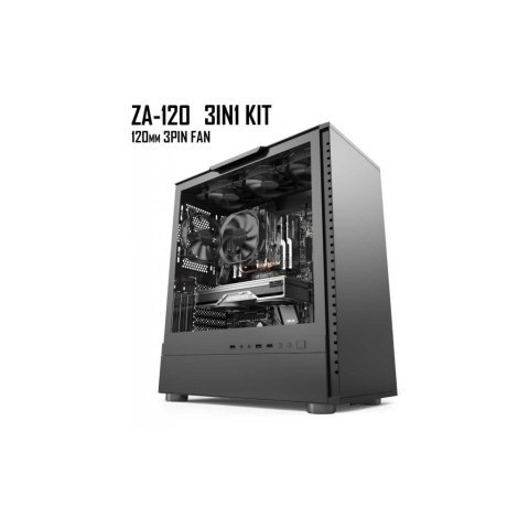 Кулер для корпуса Zezzio ZA-120 3 in 1 Kit - Нулевой остаток (Feed)  - Нулевой остаток (Feed)