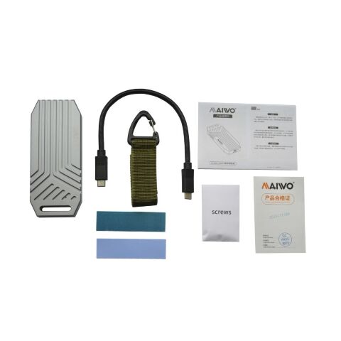 Карман внешний Maiwo M.2 SSD NVMe 2280 ч-з USB4.0 Type-C 40Gbps (K1695) - Аксессуары к HDD  - Аксессуары к HDD 