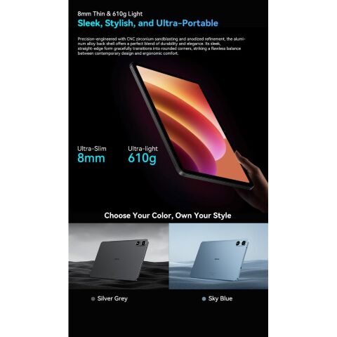 Планшет Oscal Pad 100 12.0" 6/256GB 4G (LTE) Sky Blue (6931548326335) - Нулевой остаток (Feed)  - Нулевой остаток (Feed) 
