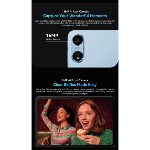 Планшет Oscal Pad 100 12.0" 6/256GB 4G (LTE) Sky Blue (6931548326335) - Нулевой остаток (Feed)  - Нулевой остаток (Feed) 