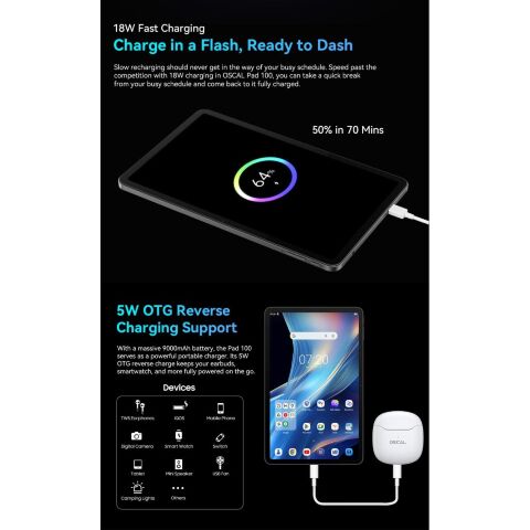 Планшет Oscal Pad 100 12.0" 6/256GB 4G (LTE) Sky Blue (6931548326335) - Нулевой остаток (Feed)  - Нулевой остаток (Feed) 