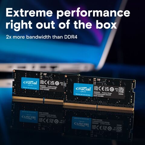 Модуль памяти для ноутбука SoDIMM DDR5 8GB 5600 MHz Micron (CT8G56C46S5T) - Модули памяти к ноутбукам  - Модули памяти к ноутбукам 