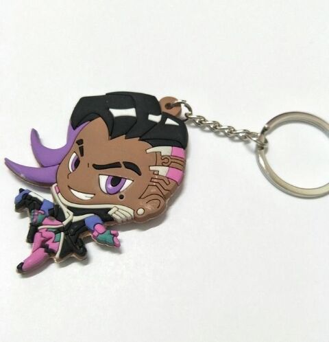 Брелок 3D Овервотч Overwatch Двухсторонний Объемный Sombra -   -  